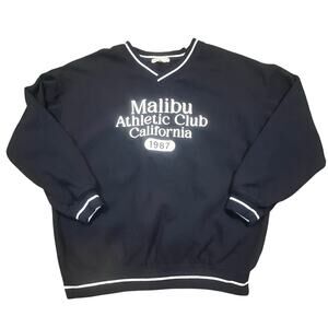 Aeropostale Malibu Athletic Club V-neck Sweatshirt Women Small Vintage Preppy